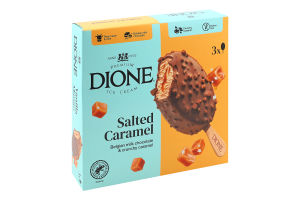 Морозиво DIONE 3х90мл сол. карам., бельг шок И924(Литва)