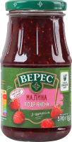 Малина измельченная стерилизованная с сахаром Верес с/б 370г