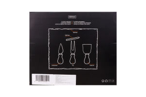 Набір сервірувальний д/сиру Nerthus дошка+ножі 5пр