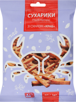 Сухарики Субота пшеничні 90 г зі смаком краба