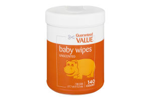 Guaranteed Value Baby Wipes Unscented - 140 CT