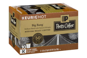 Peet's Coffee K-Cup Pods Medium Roast Coffee Big Bang - 10 CT