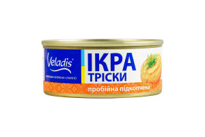 Ікра тріски пробійна підкопчена Veladis з/б 100г