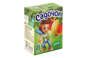 Сік відновлений освітлений стерилізований Яблуко Садочок т/п 200мл