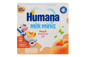 Продукт кисломолочний для дітей від 6міс Peach Milk Minis Humana к/у 4х100г