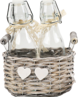 Набір пляшок з криш у кошику 3шт GSB10166 Оффтоп