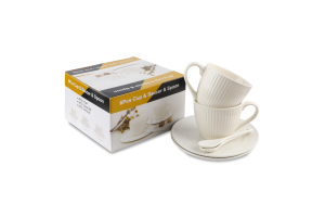 Чашка з блюдцем кераміка 300мл №KYYW624 Хвиля Greenwich Products Co. Limited 2шт