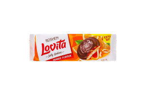 Печенье сдобное с желейной начинкой со вкусом апельсина Lovita Jelly Cookies Roshen м/у 135г