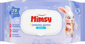 Серветки вологі Mimsy дитячі