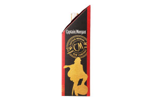 Набор Напиток алкогольный 0.7л 35% на основе карибского рома Spiced Gold + бокал Captain Morgan к/у 2шт