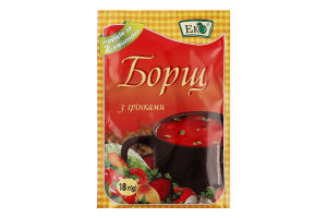 Борщ швидкого приготування з грінками Еко м/у 18г