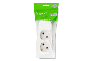 Колодка розгалужувальна на 2гнізда с ЗК Erste