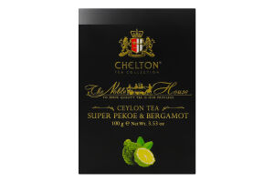 Чай черный цейлонский байховый листовой Super pekoe&Bergamot Благородный дом Chelton в/с к/у 100г