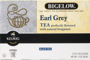 Bigelow Black Tea K-Cups Earl Grey - 12 CT