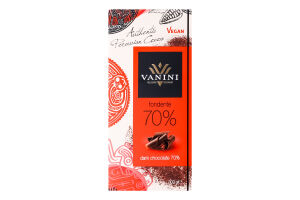 Шоколад черный 70% Vanini к/у 100г