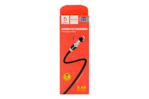 Кабель магнітний Lightning-Type-C-Micro-USB чорний Denmen