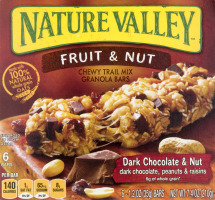 Nature Valley Fruit & Nut Chewy Trail Mix Granola Bars Dark Chocolate & Nut - 6 CT
