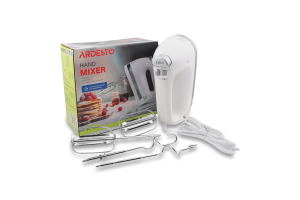 Міксер ручний білий 4насадки турборежим 300Вт Ardesto