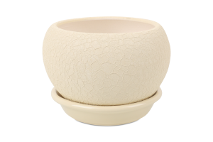 Горщик д/квітів Куля шовк 0,4л бежевий 8,5см Оріана