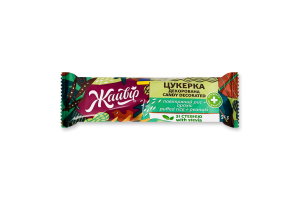 Цукерка декорована зі стевією Повітряний рис + арахіс Жайвір м/у 24г