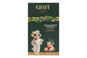Чай травяной с ромашкой, корицей и яблоком Ромашковый уют Graff к/у 15х2г