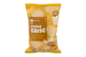 SE Grocers Wavy Potato Chips Roasted Garlic