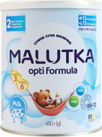 Смесь молочная сухая для детей от 6мес 2 Opti formula Malutka ж/б 400г