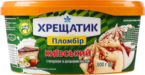 Мороженое 15% пломбир с фундуком и сливочным маслом Киевский Хрещатик п/у 500г