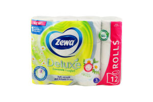Бумага туалетная 3-х слойная Camomile Comfort Deluxe Zewa 12шт