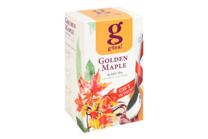 Чай черный байховый мелкий с ароматом кленового сиропа и ореха пекан Golden maple G'tea! к/у 20х1.5г