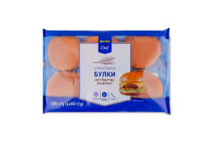 Булки для бургеров замороженные разрезанные METRO Chef м/у 6х80г