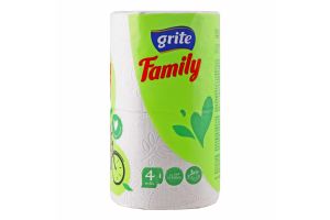 Папір туалетний 3 шари Family Grite 4шт