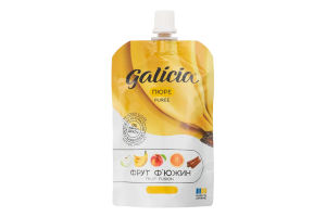 Пюре из смеси фруктов с экстрактом корицы пастеризованное Фрут Фьюжн Galicia д/п 100г