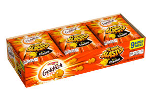 Pepperidge Farm Goldfish Baked Snack Crackers Flavor Blasted Xtra Cheddar - 9 CT