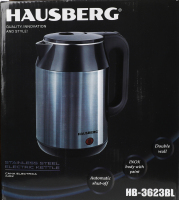 Электрочайник с двойными стенками 2.2л №HB-3623BL Hausberg 1шт