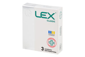 Презервативи у силіконовому змащувачі з накопичувачем Classic Lex 3шт