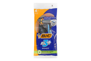 Бритва с 3 лезвиями без сменных картриджей Pivot BiC 4шт