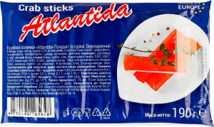 Палички крабові Atlantida охол в/у 190г