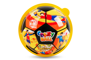 Мяч пластиковый для девочки и мальчика с конфетами и сюрпризом Crazy ball Wooow п/у 90г в ассорт