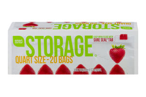 Smart Sense Storage Bags Quart Size - 20 CT