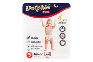 Підгузки-трусики юніор 5 11-25кг 24шт Долфін