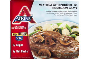 Atkins Meatloaf With Portobello Mushroom Gravy