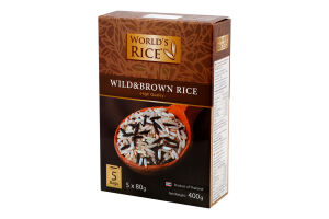 Смесь риса в пакетиках Wild&Brown World's Rice к/у 5х80г