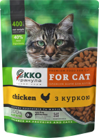Корм сухой для котов С курицей Екко-гранула д/п 400г