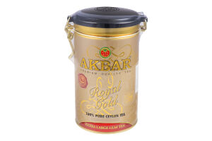 Чай черный цейлонский крупнолистовой Royal Gold Akbar ж/б 150г