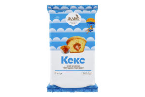 Кекс з начинкою Згущене молоко 240г Жако