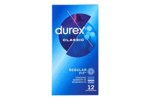 Презервативи латексні з силіконовою змазкою Classic Durex 12шт