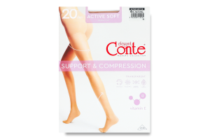 Колготки женские Conte elegant Active soft 20den 4 natural