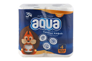 Папір туалетний AQUA 3-шар 4шт