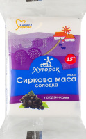 Масса творожная 15% сладкая с изюмом Хуторок м/у 200г